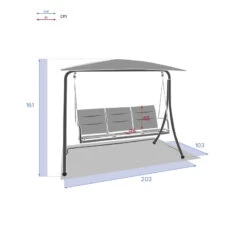Balancelle 3 Places Ardoise Lako Hespéride 11 Balancelle 3 Places Ardoise Lako Hespéride -NAHAN Jardin Magasin balancelle 3 places ardoise lako hesperide 5