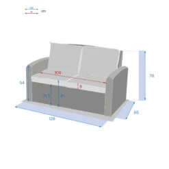 Canapé 2 Places Polynésia Havane Hespéride 5 Canapé 2 Places Polynésia Havane Hespéride -NAHAN Jardin Magasin canape 2 pl polynesia havane hesperide 2