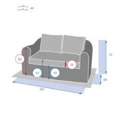 Canapé 2 Places Moorea Hespéride Terre Ombre -NAHAN Jardin Magasin canape 2 places moorea hesperide terre ombre 2