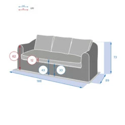Canapé 3 Places Moorea Hespéride Terre Ombre -NAHAN Jardin Magasin canape 3 places moorea hesperide terre ombre 2
