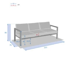 Canapé De Jardin Jauca Noisette / Gris Boisé Hespéride -NAHAN Jardin Magasin canape de jardin jauca noisette gris boise hesperide 1 2
