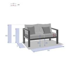 Canapé Extérieur 2 Places Evasion Tonka Hespéride 7 Canapé Extérieur 2 Places Evasion Tonka Hespéride -NAHAN Jardin Magasin canape exterieur 2 places evasion tonka hesperide 3