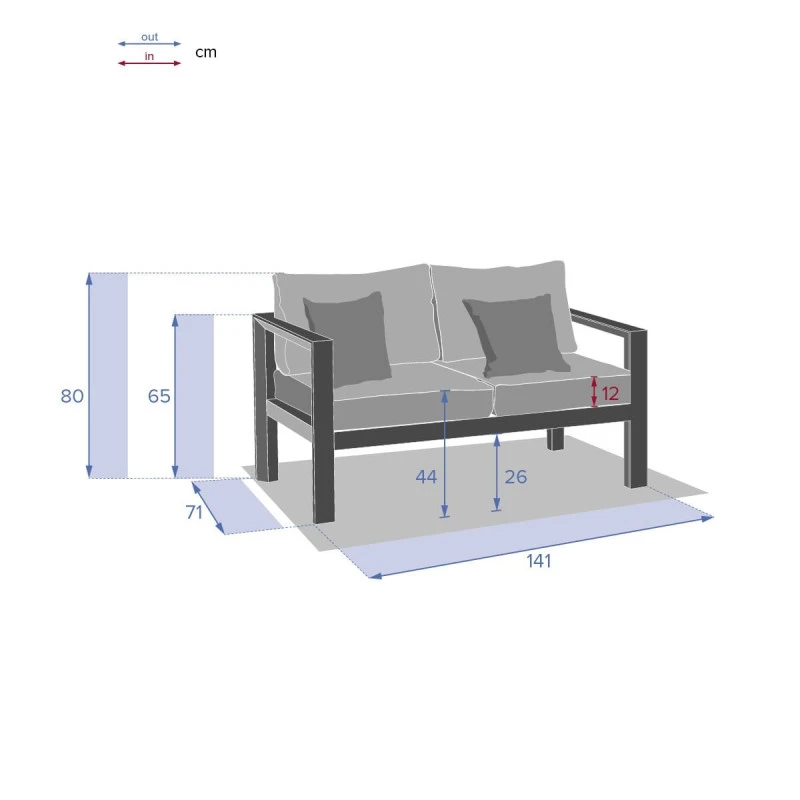 Canapé Extérieur 2 Places Evasion Tonka Hespéride 4 Canapé Extérieur 2 Places Evasion Tonka Hespéride – Image 4