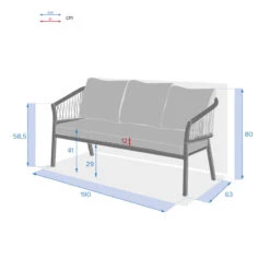 Canapé Extérieur 3 Places Oriengo Brique Hespéride 8 Canapé Extérieur 3 Places Oriengo Brique Hespéride -NAHAN Jardin Magasin canape exterieur 3 places oriengo brique hesperide 3