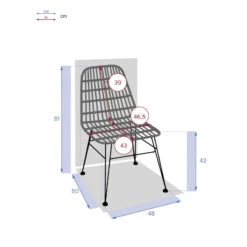 Chaise Extérieure Lambada Sésame & Graphite Hespéride 7 Chaise Extérieure Lambada Sésame & Graphite Hespéride -NAHAN Jardin Magasin chaise exterieure lambada sesame graphite hesperide 3