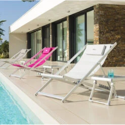 Chilienne Inclinable Honolulu Gris Ardoise Hespéride -NAHAN Jardin Magasin chilienne inclinable honolulu gris ardoise hesperide 4