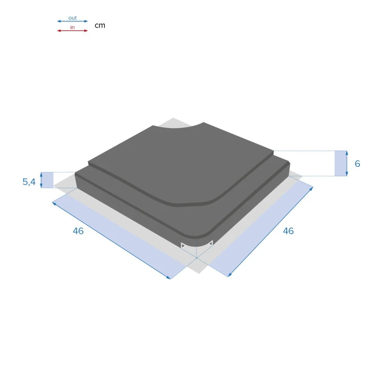 Dalle Pour Parasol 25 Kg Béton Stacio Noir Hespéride 3 Dalle Pour Parasol 25 Kg Béton Stacio Noir Hespéride – Image 3