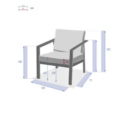 Fauteuil 1 Place Pavane Graphite Hespéride 11 Fauteuil 1 Place Pavane Graphite Hespéride -NAHAN Jardin Magasin fauteuil 1 place pavane graphite hesperide 5
