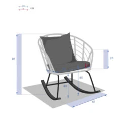 Fauteuil à Bascule Extérieur Cherone Hespéride -NAHAN Jardin Magasin fauteuil a bascule exterieur cherone hesperide 3