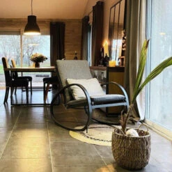 Fauteuil à Bascule Nevada Noir Graphite Hespéride 11 Fauteuil à Bascule Nevada Noir Graphite Hespéride -NAHAN Jardin Magasin fauteuil a bascule nevada noir graphite hesperide 5