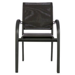 Fauteuil Empilable Piazza Hespéride Anthracite/graphite -NAHAN Jardin Magasin fauteuil empilable piazza hesperide anthracite graphite 1 4