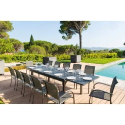 Fauteuil Empilable Piazza Hespéride Anthracite/graphite -NAHAN Jardin Magasin fauteuil empilable piazza hesperide anthracite graphite 1 7