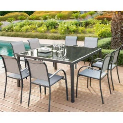 Fauteuil Empilable Piazza Hespéride Galet/graphite 12 Fauteuil Empilable Piazza Hespéride Galet/graphite -NAHAN Jardin Magasin fauteuil empilable piazza hesperide galet graphite 5