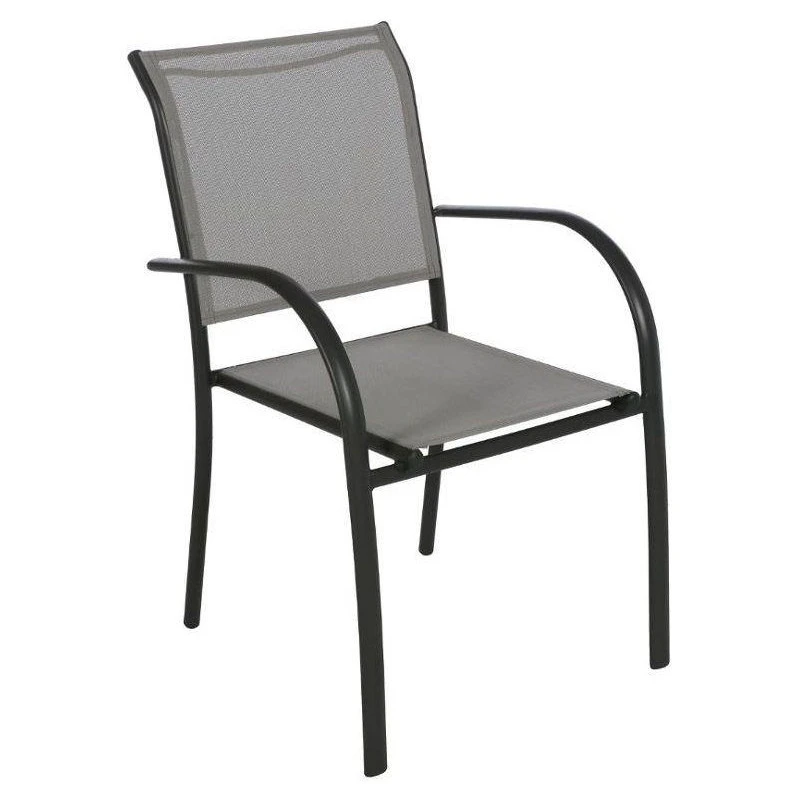 Fauteuil Empilable Piazza Hespéride Galet/graphite 1 Fauteuil Empilable Piazza Hespéride Galet/graphite