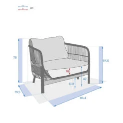 Fauteuil Extérieur 1 Place Deona Acacia Hespéride -NAHAN Jardin Magasin fauteuil exterieur 1 place deona acacia hesperide 5