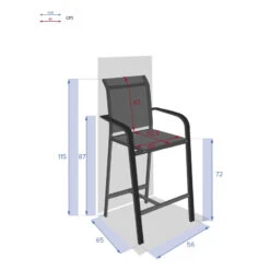 Fauteuil Haut Essentia Anthracite Et Graphite Hespéride -NAHAN Jardin Magasin fauteuil haut essentia anthracite et graphite hesperide 3