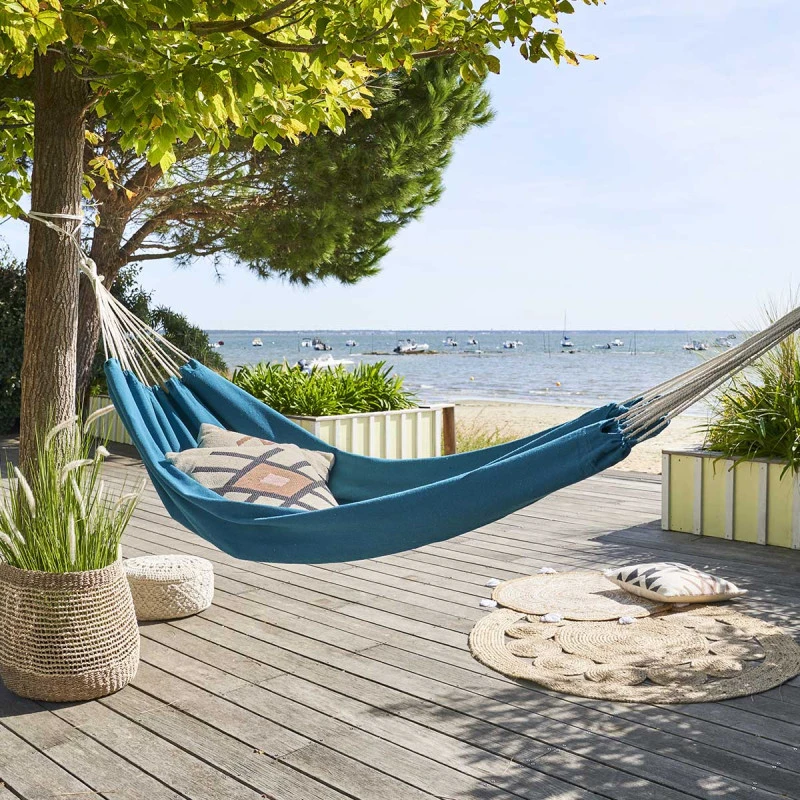 Hamac 150x307 Yaqui Bleu Canard Hespéride 2 Hamac 150x307 Yaqui Bleu Canard Hespéride – Image 2