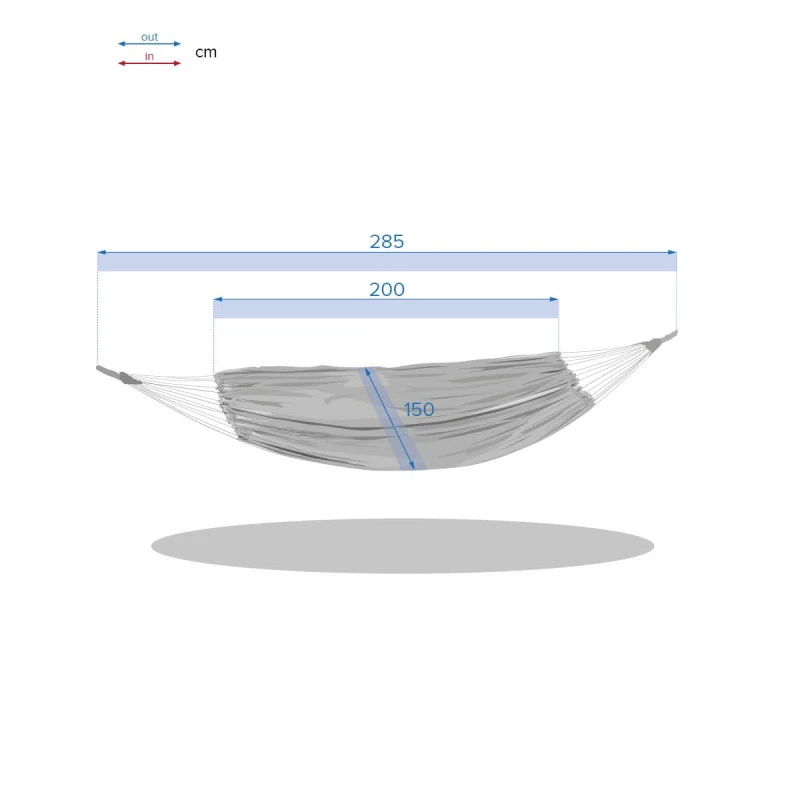 Hamac 150x307 Yaqui Bleu Canard Hespéride 3 Hamac 150x307 Yaqui Bleu Canard Hespéride – Image 3