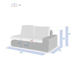 Méridienne Droite De Salon Savinia Coloris Tahini Hespéride -NAHAN Jardin Magasin meridienne droite de salon savinia coloris tahini hesperide 3