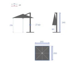 Parasol Décentré Carré Manoa Vert Olive Hespéride 8 Parasol Décentré Carré Manoa Vert Olive Hespéride -NAHAN Jardin Magasin parasol decentre carre manoa vert olive hesperide 3