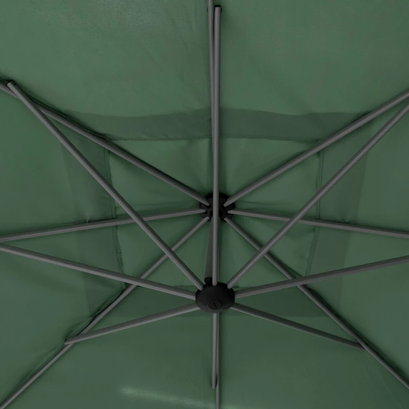 Parasol Décentré Carré Manoa Vert Olive Hespéride 5 Parasol Décentré Carré Manoa Vert Olive Hespéride – Image 5