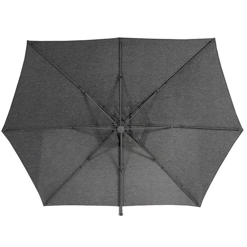 Parasol Décentré Eléa Inclinable Hexagonal Oléfine Anthracite Hespéride 2 Parasol Décentré Eléa Inclinable Hexagonal Oléfine Anthracite Hespéride – Image 2