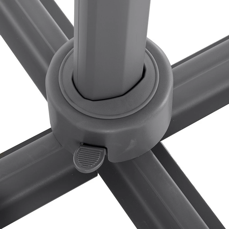 Parasol Décentré Eléa Inclinable Hexagonal Oléfine Anthracite Hespéride 7 Parasol Décentré Eléa Inclinable Hexagonal Oléfine Anthracite Hespéride – Image 7