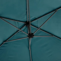 Parasol Décentré Rond Manoa Bleu Canard Hespéride -NAHAN Jardin Magasin parasol decentre rond manoa bleu canard hesperide 2