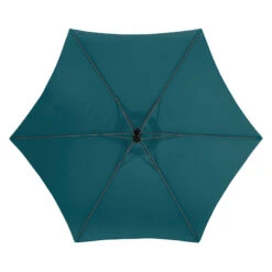 Parasol Décentré Rond Manoa Bleu Canard Hespéride -NAHAN Jardin Magasin parasol decentre rond manoa bleu canard hesperide 4