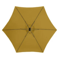 Parasol Décentré Rond Manoa Jaune Moutarde Hespéride -NAHAN Jardin Magasin parasol decentre rond manoa jaune moutarde hesperide 4