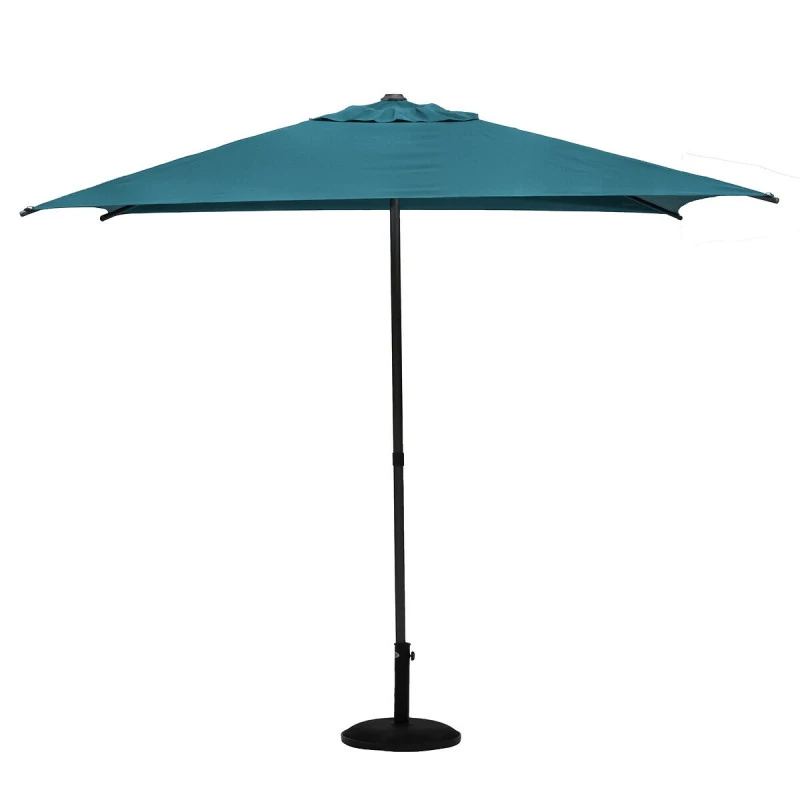 Parasol Droit Carré 2,5x2,5m Soya Bleu Canard Hespéride 2 Parasol Droit Carré 2,5x2,5m Soya Bleu Canard Hespéride – Image 2