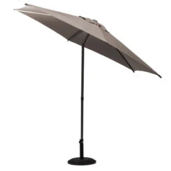 Parasol Droit Rond 2,7m Soya Taupe Hespéride 9 Parasol Droit Rond 2,7m Soya Taupe Hespéride -NAHAN Jardin Magasin parasol droit rond 27m soya taupe hesperide 2