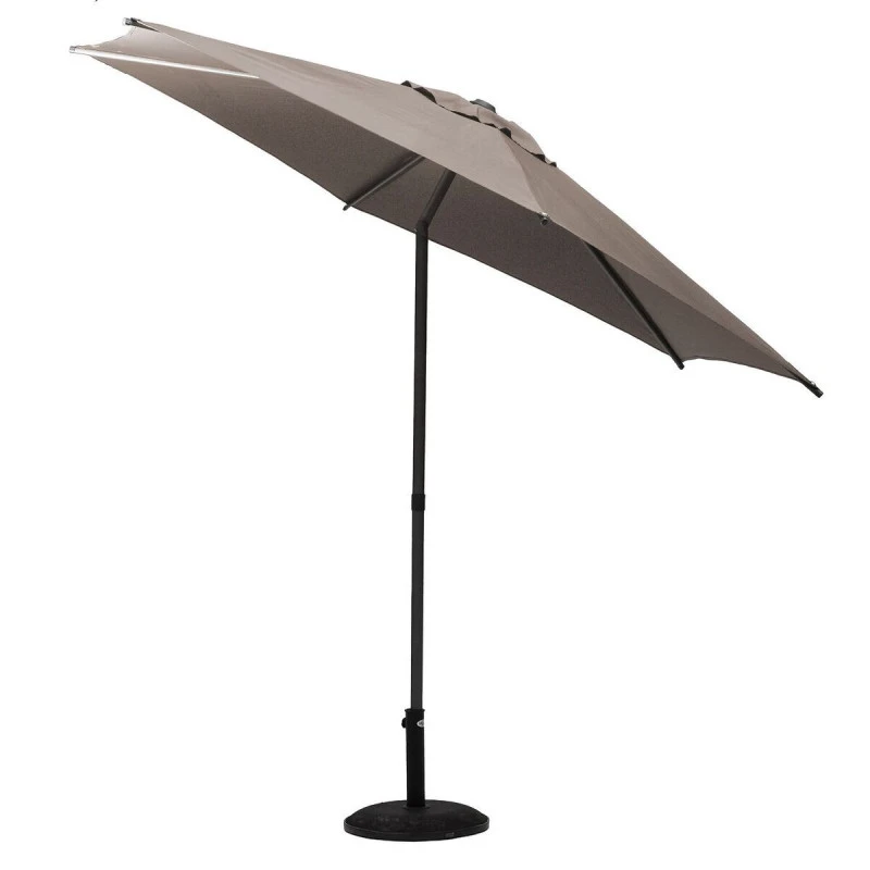 Parasol Droit Rond 2,7m Soya Taupe Hespéride 3 Parasol Droit Rond 2,7m Soya Taupe Hespéride – Image 3