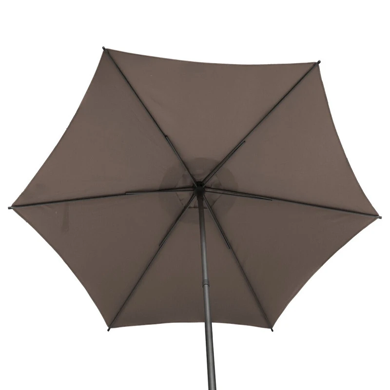 Parasol Droit Rond 2,7m Soya Taupe Hespéride 5 Parasol Droit Rond 2,7m Soya Taupe Hespéride – Image 5