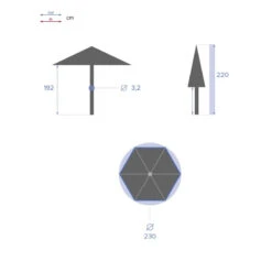 Parasol Rond 2,3m Anzio Grenade Hespéride 11 Parasol Rond 2,3m Anzio Grenade Hespéride -NAHAN Jardin Magasin parasol rond 23m anzio grenade hesperide 5