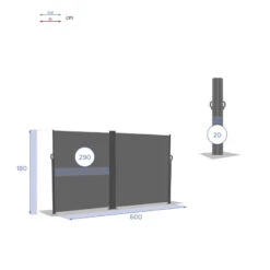 Paravent écran Double Antao Graphite Hespéride 7 Paravent écran Double Antao Graphite Hespéride -NAHAN Jardin Magasin paravent ecran double antao graphite hesperide 3