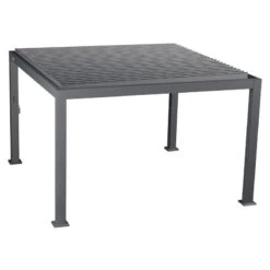 Pergola Carrée 3,6x3,6m Evora Graphite Hespéride -NAHAN Jardin Magasin pergola carree 36x36m evora graphite hesperide 2