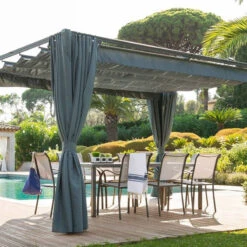 Rideaux Ardoises Pour Tonnelle Rectangulaire Palmeira Hespéride -NAHAN Jardin Magasin rideaux ardoises pour tonnelle rectangulaire palmeira hesperide 2