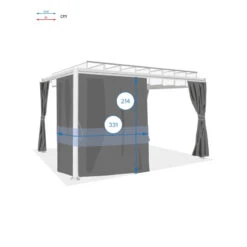 Rideaux Opaques Pour Tonnelle Belize 3,8x3m Hespéride 7 Rideaux Opaques Pour Tonnelle Belize 3,8x3m Hespéride -NAHAN Jardin Magasin rideaux opaques pour tonnelle belize 38x3m hesperide 3