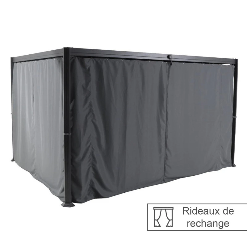 Rideaux Opaques Pour Tonnelle Belize 3,8x3m Hespéride 1 Rideaux Opaques Pour Tonnelle Belize 3,8x3m Hespéride