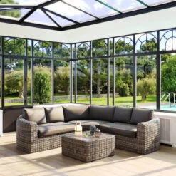 Salon Angle Moorea 5 Places Terre D'ombre Hespéride 12 Salon Angle Moorea 5 Places Terre D'ombre Hespéride -NAHAN Jardin Magasin salon angle moorea 5 places terre d ombre hesperide 1 2