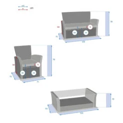 Salon Bora-bora Terre Ombre 4 Places Hespéride 11 Salon Bora-bora Terre Ombre 4 Places Hespéride -NAHAN Jardin Magasin salon bora bora terre ombre 4 places hesperide 3