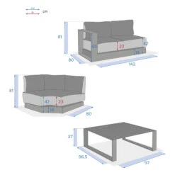 Salon D'angle 5 Places Allure Anthracite / Graphite Hespéride 10 Salon D'angle 5 Places Allure Anthracite / Graphite Hespéride -NAHAN Jardin Magasin salon d angle 5 places allure anthracite graphite hesperide 3
