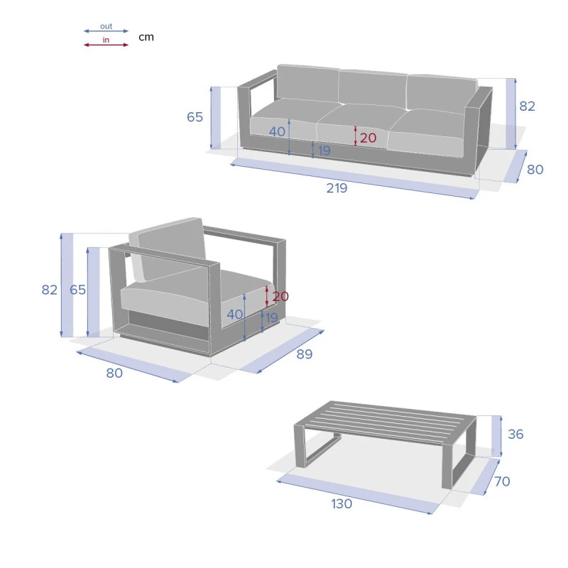 Salon De Jardin Allure Graphite 5p Hespéride 4 Salon De Jardin Allure Graphite 5p Hespéride – Image 4