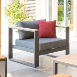 Salon De Jardin Emperia 5p En Aluminium Et Acacia Hespéride -NAHAN Jardin Magasin salon de jardin emperia 5p en aluminium et acacia hesperide 6