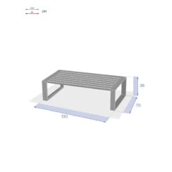 Table Basse Extérieure Allure Blanc Hespéride -NAHAN Jardin Magasin table basse exterieure allure blanc hesperide 2