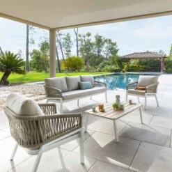 Table Basse Extérieure Oriengo Blanc Hespéride -NAHAN Jardin Magasin table basse exterieure oriengo blanc hesperide 2