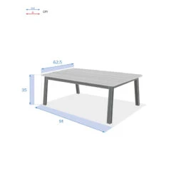 Table Basse Extérieure Oriengo Graphite Hespéride -NAHAN Jardin Magasin table basse exterieure oriengo graphite hesperide 3