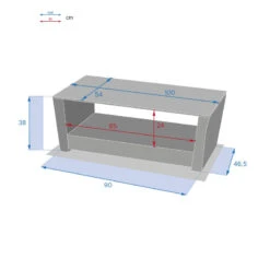 Table Basse Extérieure Polynésia Havane Hespéride -NAHAN Jardin Magasin table basse exterieure polynesia havane hesperide 1 2