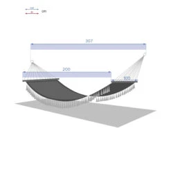 Toile Hamac Syssia Pompons 2 M Hespéride -NAHAN Jardin Magasin toile hamac syssia pompons 2 m hesperide 4